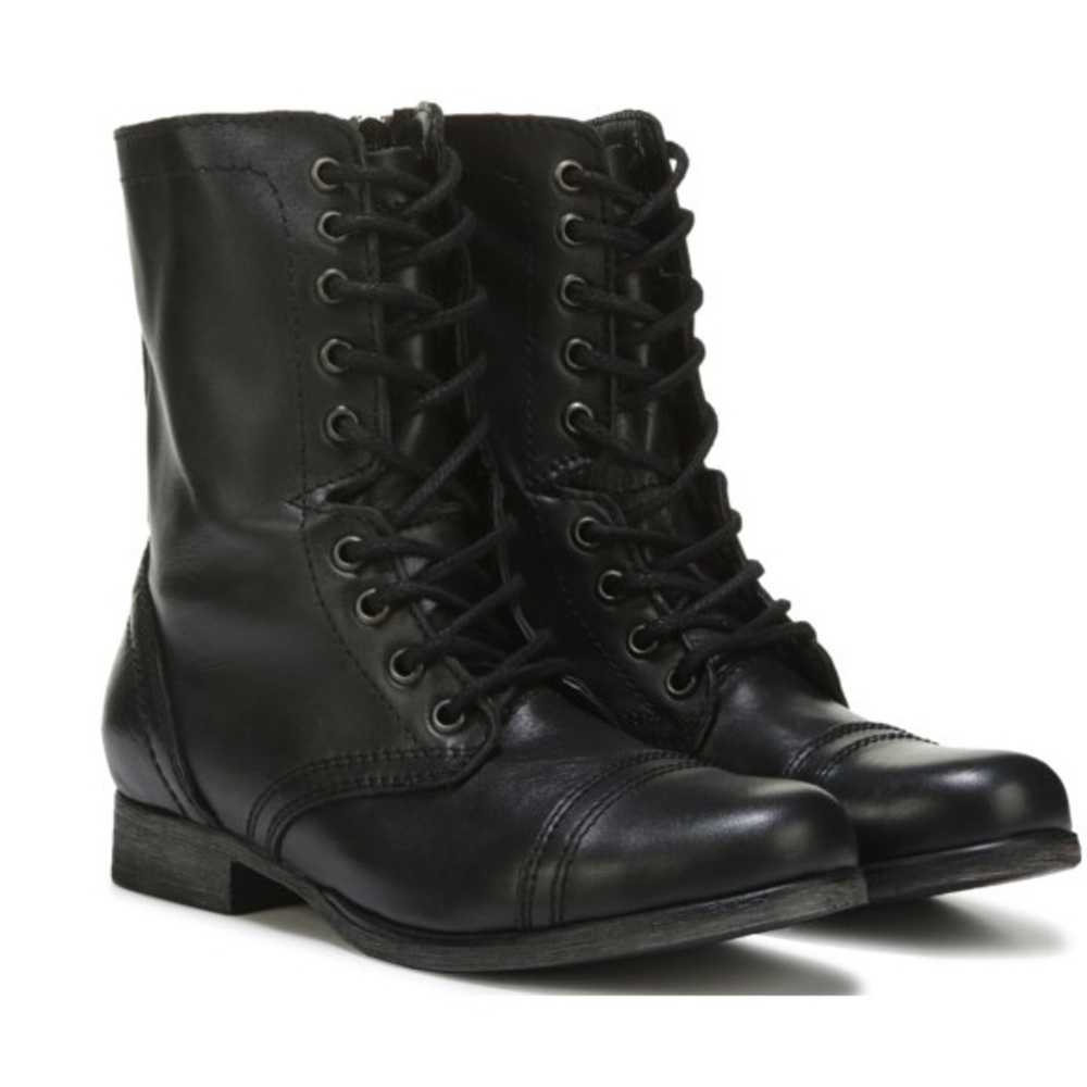 Steve Madden Black Combat Boots